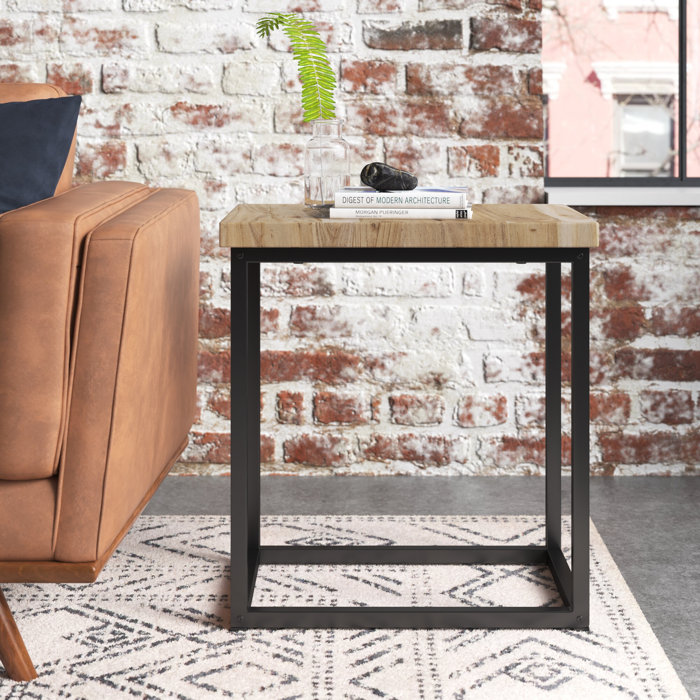 Steelside™ Malta 24'' Tall Solid Wood Frame End Table Wayfair